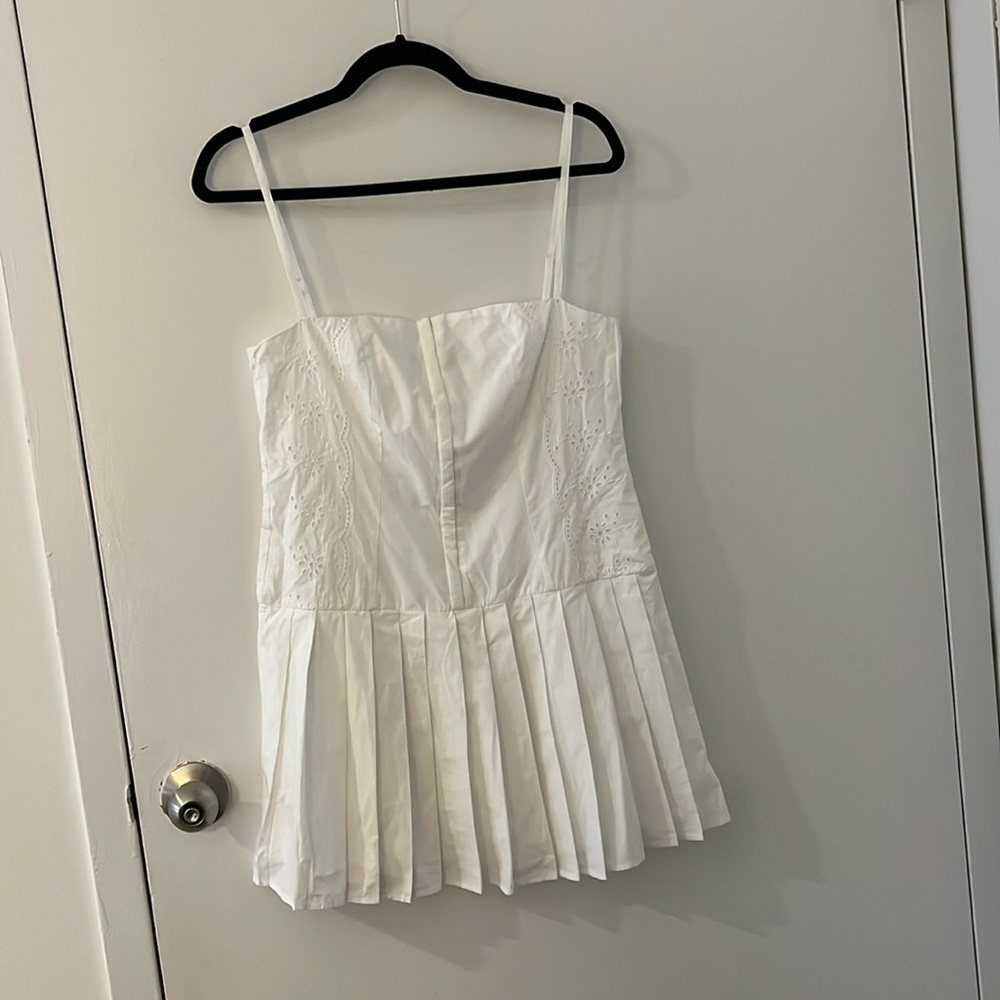 Elegant White Dress with Lace Details
